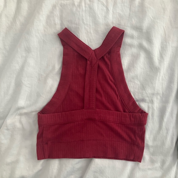 Free People Intimately maroon halter crop top - Picture 2 of 2